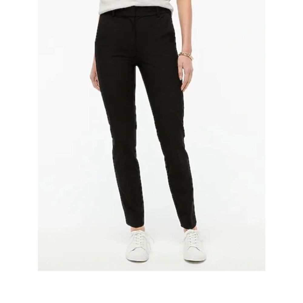 J. Crew Factory Navy full length stretch twill pants size 10 Petite NWT
